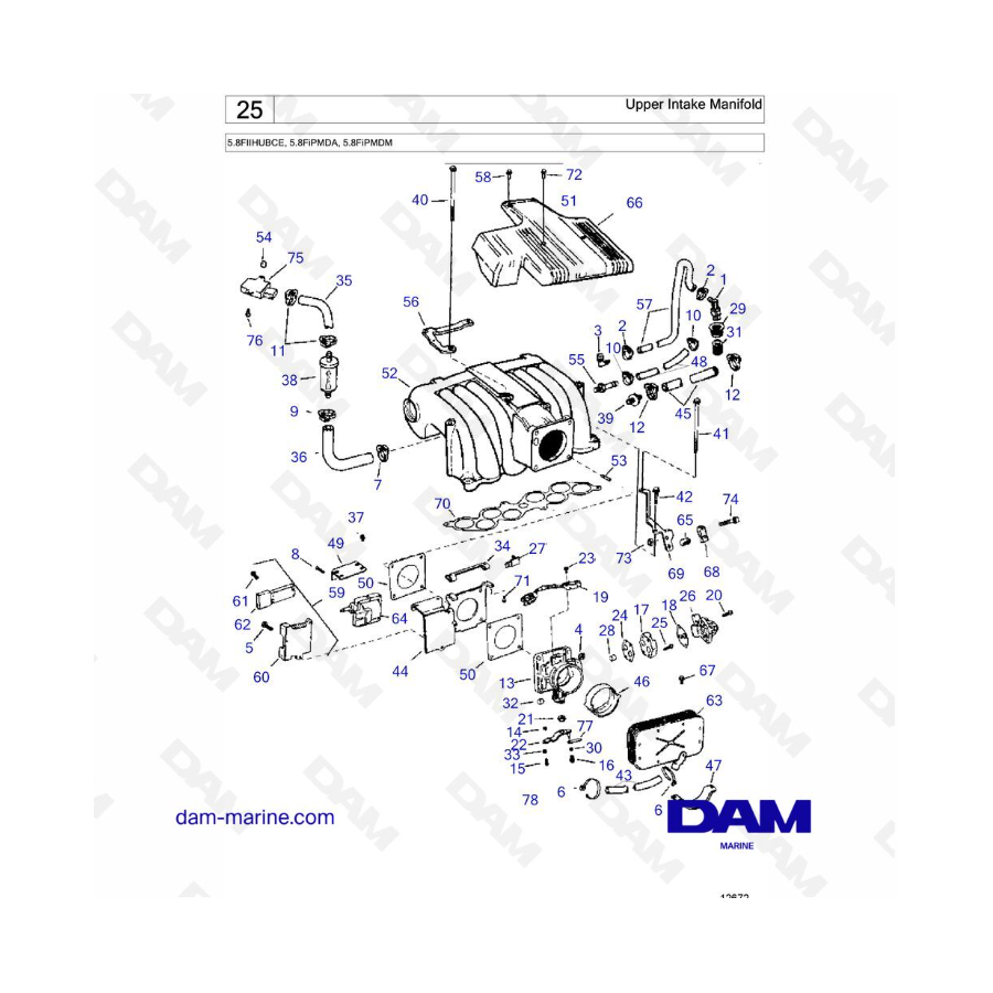 VOLVO PENTA 5.0FiPMDA, 5.0FiPMDM - Upper Intake Manifold