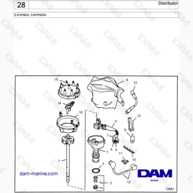 VOLVO PENTA 5.0FiPMDA, 5.0FiPMDM - Distributor