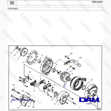 VOLVO PENTA 5.8FIIHUBCE - Alternator