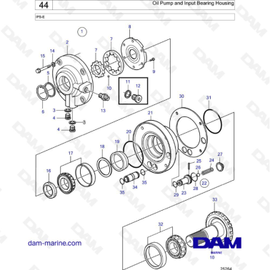 VOLVO PENTA IPS-E - Oil Pump and Input Bearing Housing