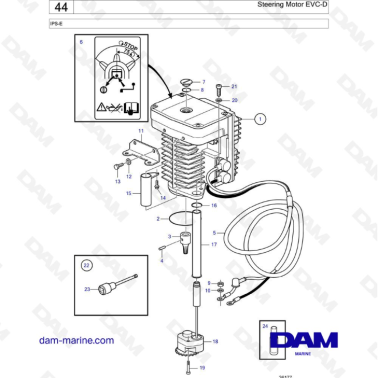 VOLVO PENTA IPS-E - Steering Motor EVC-D