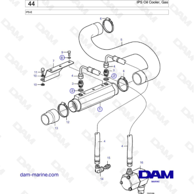 VOLVO PENTA IPS-E - IPS Oil Cooler, Gas