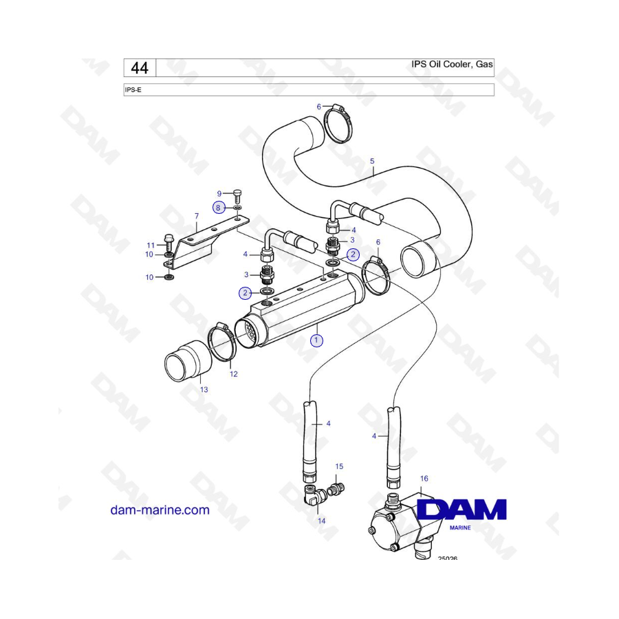 VOLVO PENTA IPS-E - Enfriador de aceite IPS, gas 