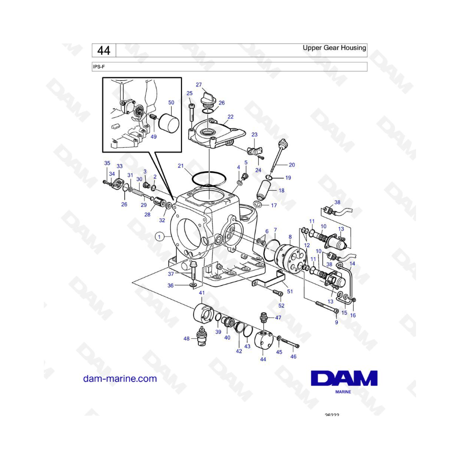 VOLVO PENTA IPS-F - Upper Gear Housing 
