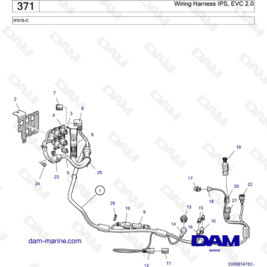 Volvo Penta IPS15-C - Wiring harness IPS, EVC 2.0