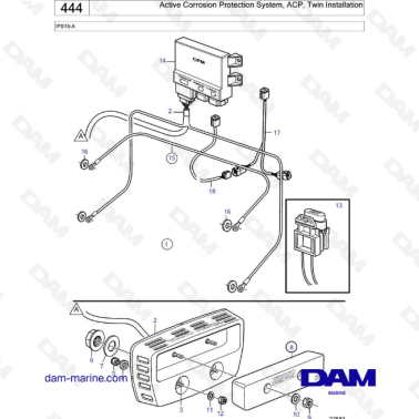 Volvo Penta IPS15-A - Active Corrosion Protection System, ACP, Twin Installation