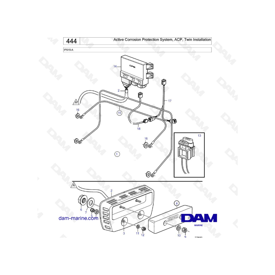 Volvo Penta IPS15-A - Active Corrosion Protection System, ACP, Twin Installation