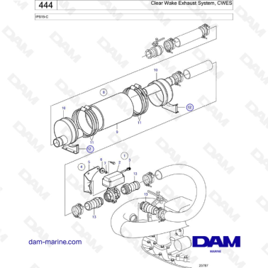 Volvo Penta IPS15-C - Clear Wake Exhaust System, CWES