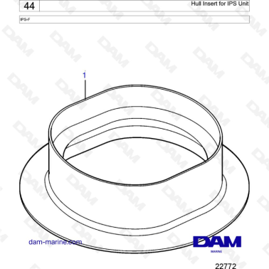 VOLVO PENTA IPS-F - Hull Insert for IPS Unit