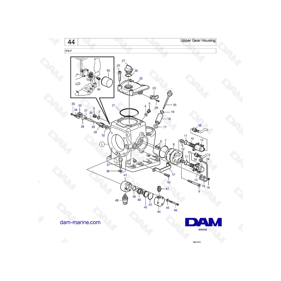 VOLVO PENTA IPS-F - Upper Gear Housing