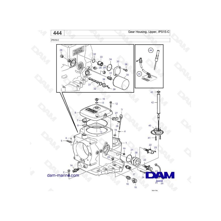 Volvo Penta IPS15-C - Caja de engranajes superior, IPS15-C