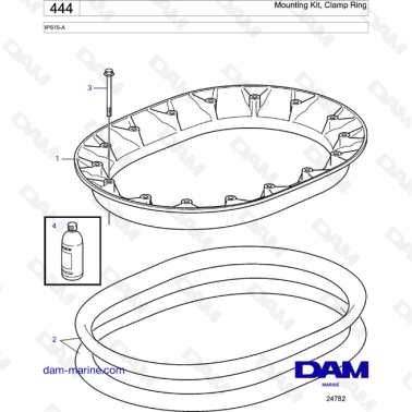 Volvo Penta IPS15-A - Mounting Kit, Clamp Ring