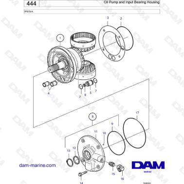 Volvo Penta IPS15-A - Oil Pump and Input Bearing Housing