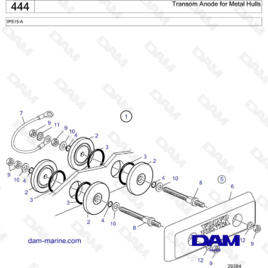 Volvo Penta IPS15-A - Transom Anode for Metal Hulls