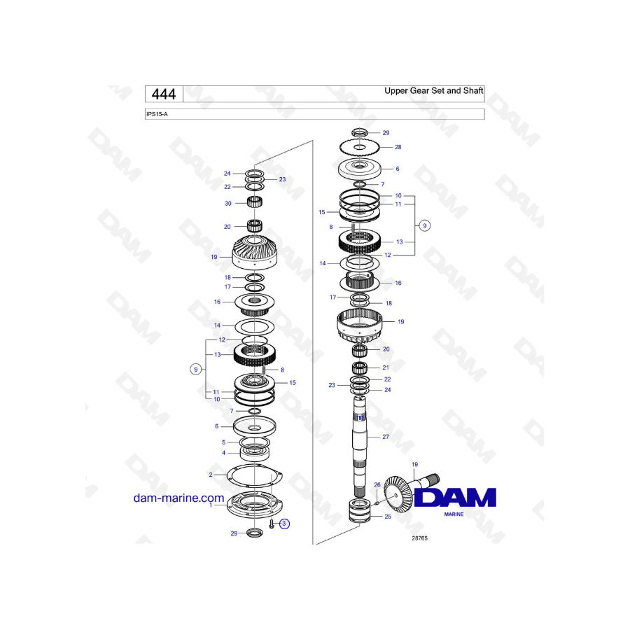 Volvo Penta IPS15-A - Upper Gear Set and Shaft