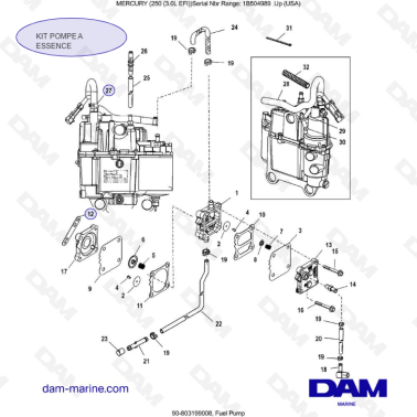MERCURY 250 EFI 3.0L - Fuel Pump