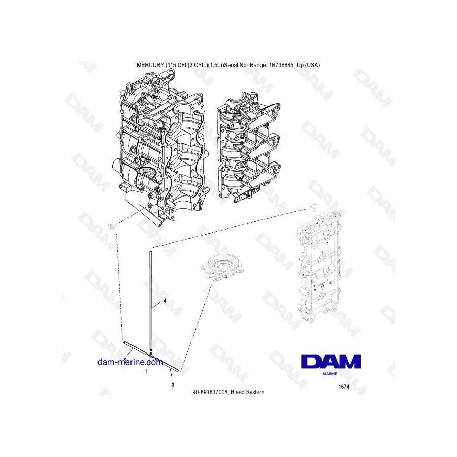 Mercury Optimax 115 - Bleed System Mercury Optimax 115 - Bleed System