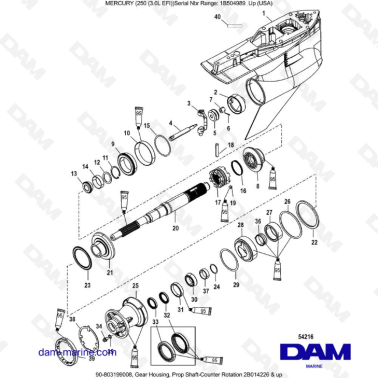 MERCURY 250 EFI 3.0L - Caja...