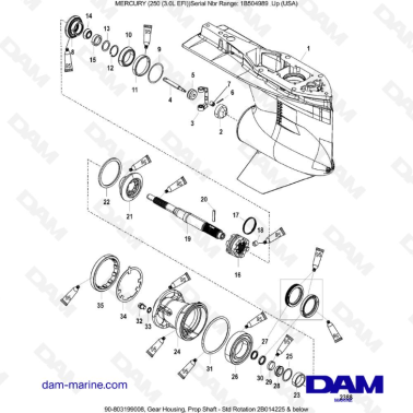 MERCURY 250 EFI 3.0L - Caja...