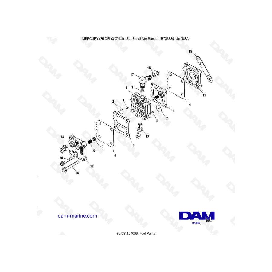Mercury Optimax 75 - Fuel Pump