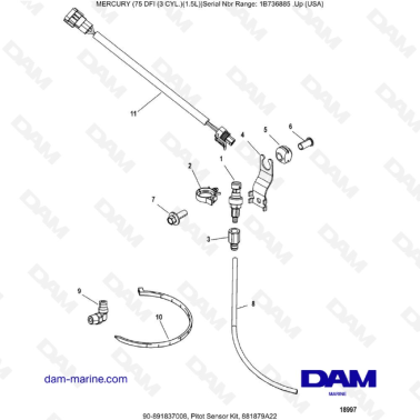 Mercury 75 Optimax - Pitot...