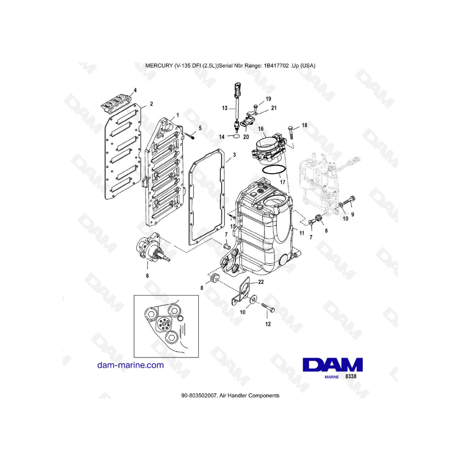 Mercury V-135 Optimax - Air Handler Components