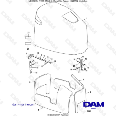 Mercury V-135 Optimax -...
