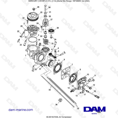 Mercury 125 DFI 1.5L - Air Compressor