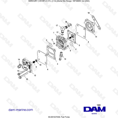 Mercury 125 DFI 1.5L - Fuel Pump