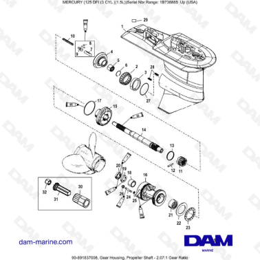 Mercury 125 DFI 1.5L - Caja...
