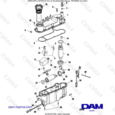 Mercury 125 DFI 1.5L - Vapor Separator