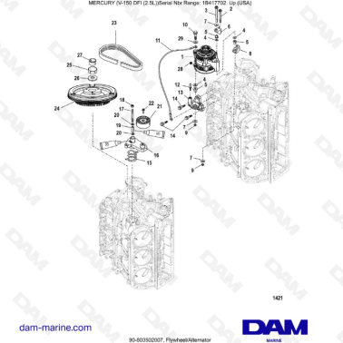 Mercury 150 DFI 2.5L - Flywheel/Alternator
