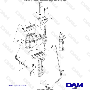 Mercury 150 DFI 2.5L - Fuel Hoses