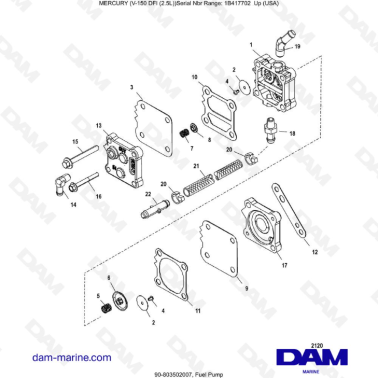 Mercury 150 DFI 2.5L - Fuel Pump
