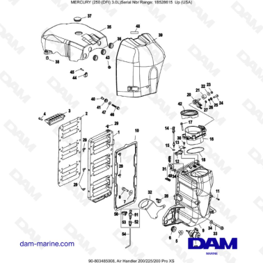 Mercury 250 DFI 3.0L - Air Handler 200/225/200 Pro XS