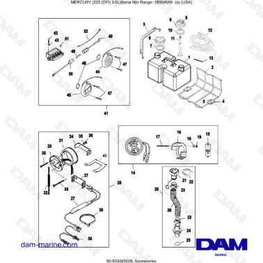 Mercury 225 DFI 3.0L - Accessories