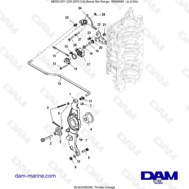 Mercury 225 DFI 3.0 - Throttle Linkage