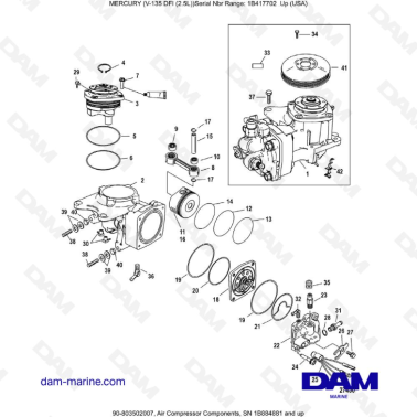 Mercury 135 DFI 2.5L -...