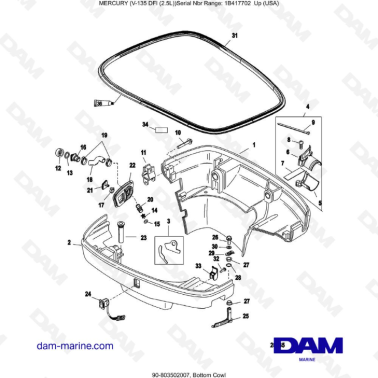 Mercury 135 DFI 2.5L -...