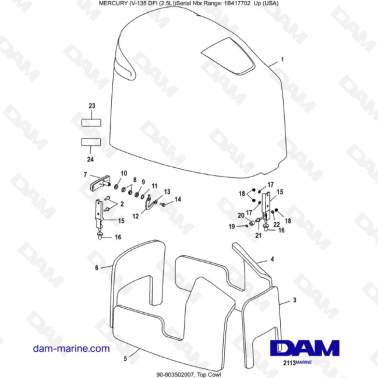 Mercury 135 DFI 2.5L -...