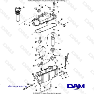 Mercury 200 DFI 3.0L - Vapor Separator Components