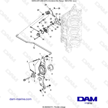 Mercury 200 DFI 3.0L - Throttle Linkage