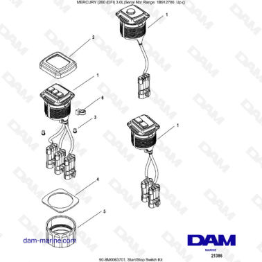Mercury 200 DFI 3.0L - Start/Stop Switch Kit