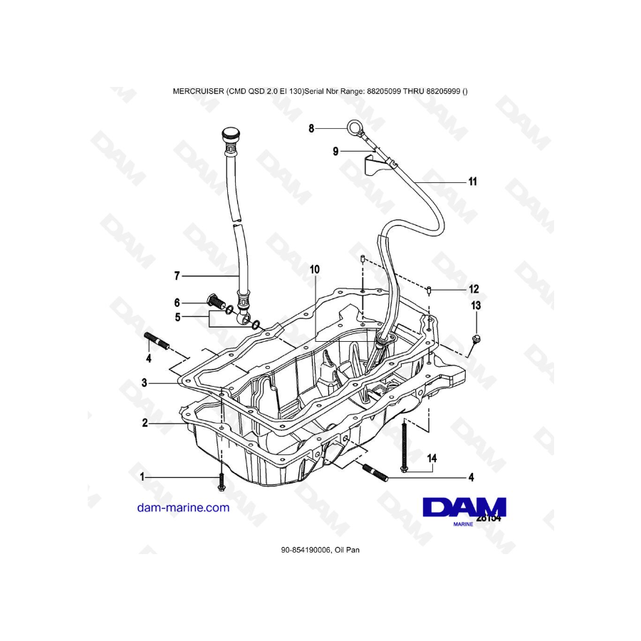 Mercruiser CMD QSD 2.0 EI 130 - Oil Pan