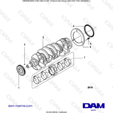 Mercruiser CMD QSD 2.0 ES 170 - Crankshaft