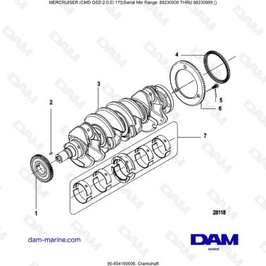 Mercruiser CMD QSD 2.0 EI 170 - Crankshaft
