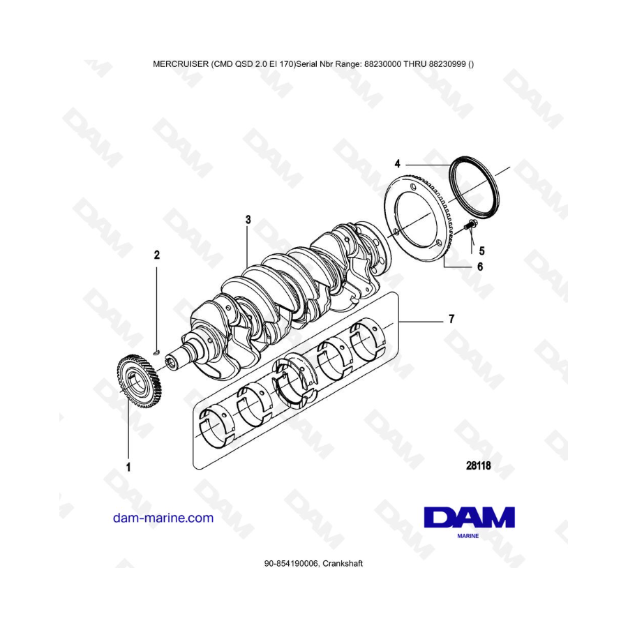 Mercruiser CMD QSD 2.0 EI 170 - Crankshaft