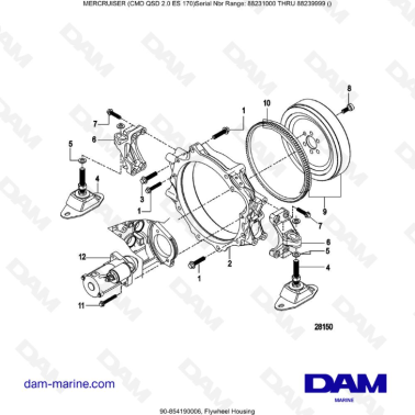 Mercruiser CMD QSD 2.0 ES 170 - Flywheel Housing