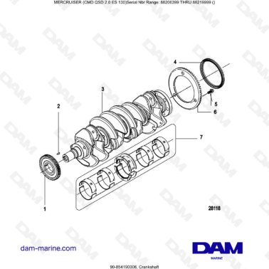 MERCRUISER CMD QSD 2.0 ES 150 - Crankshaft