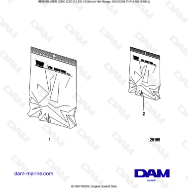 MERCRUISER CMD QSD 2.0 ES 150 - Engine Gasket Sets